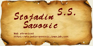 Stojadin Savović vizit kartica